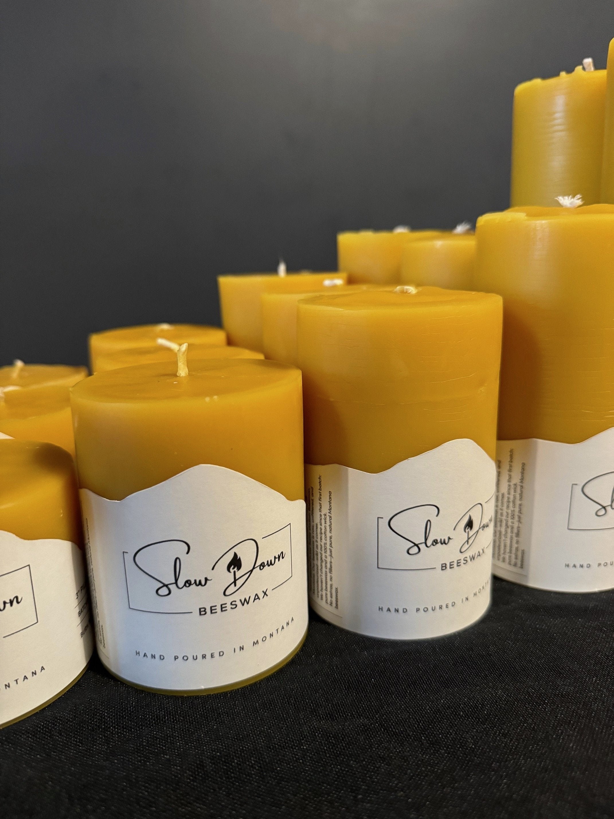 Classic Beeswax Pillar Candle